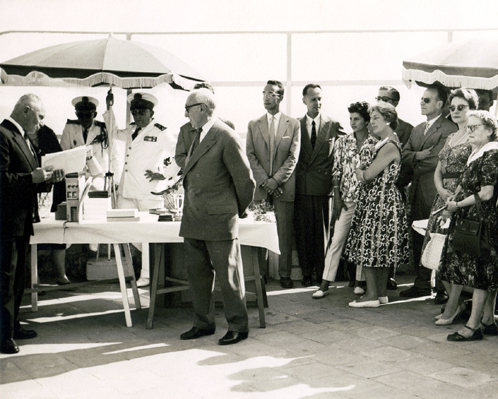 M. Jacques Boyer &agrave; la Foire de Toulon en 1954